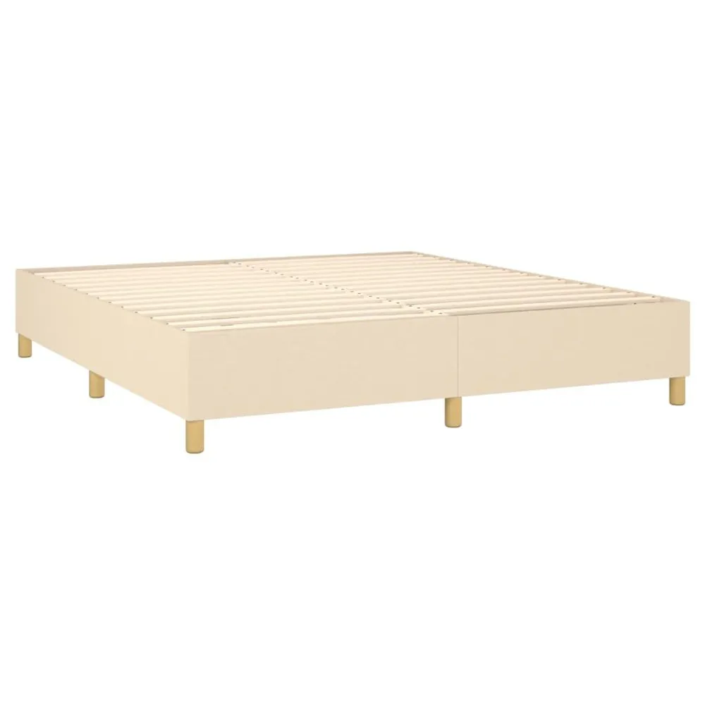 Hipoalergênico Certificado Cama com molasemcolchão 180x200 cm tecido cor creme