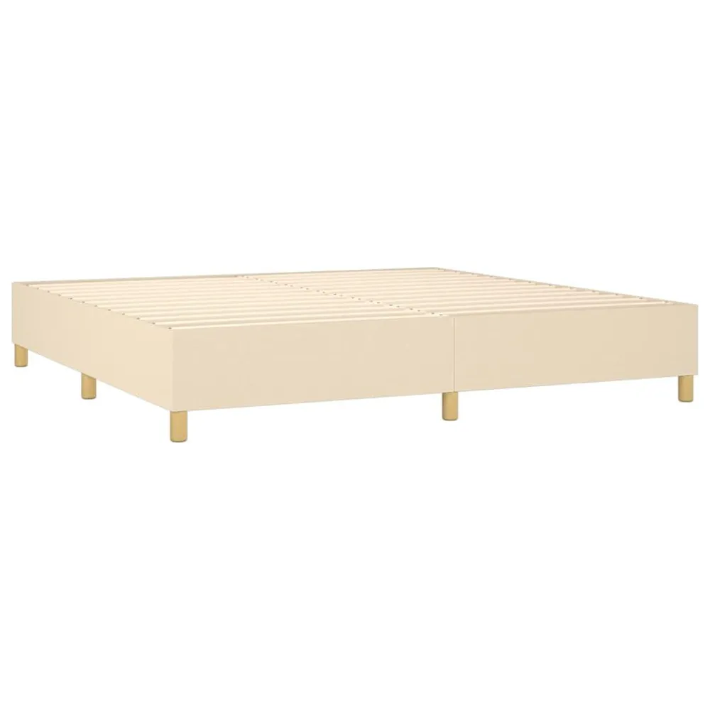 Hipoalergênico Certificado Cama com molasemcolchão 200x200 cm tecido cor creme