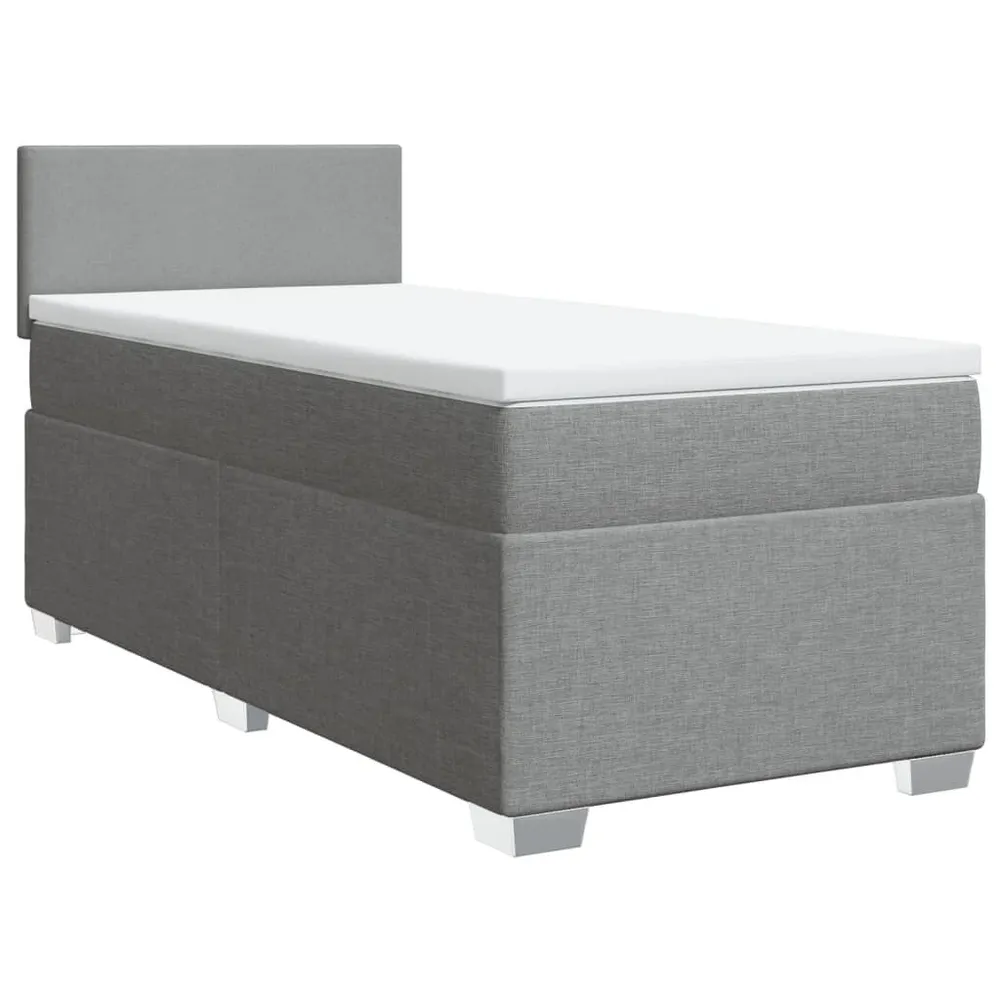 Premium Algodão Egípcio Cama com molasemcolchão 90x200 cm tecido cinza-claro
