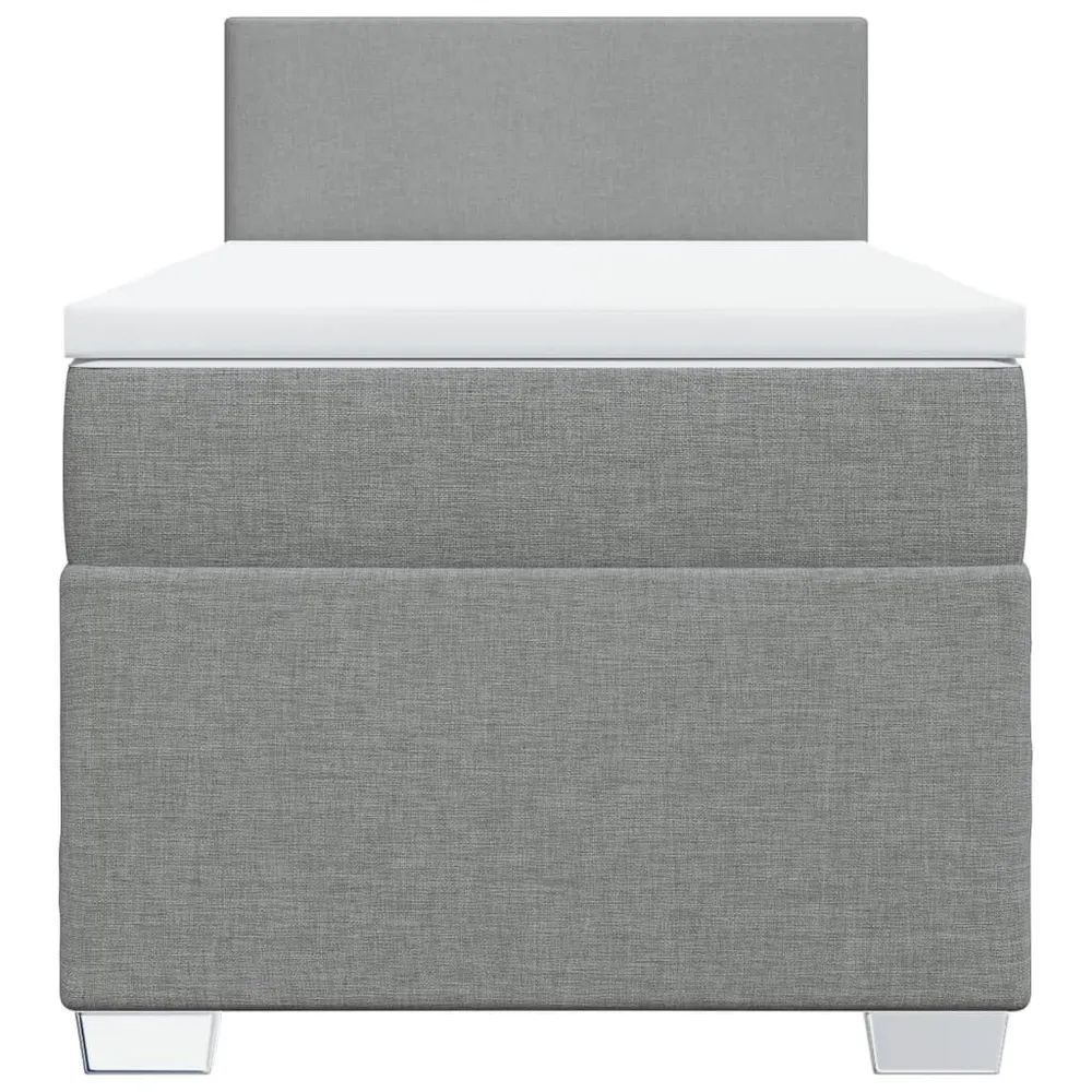 Premium Algodão Egípcio Cama com molasemcolchão 90x200 cm tecido cinza-claro