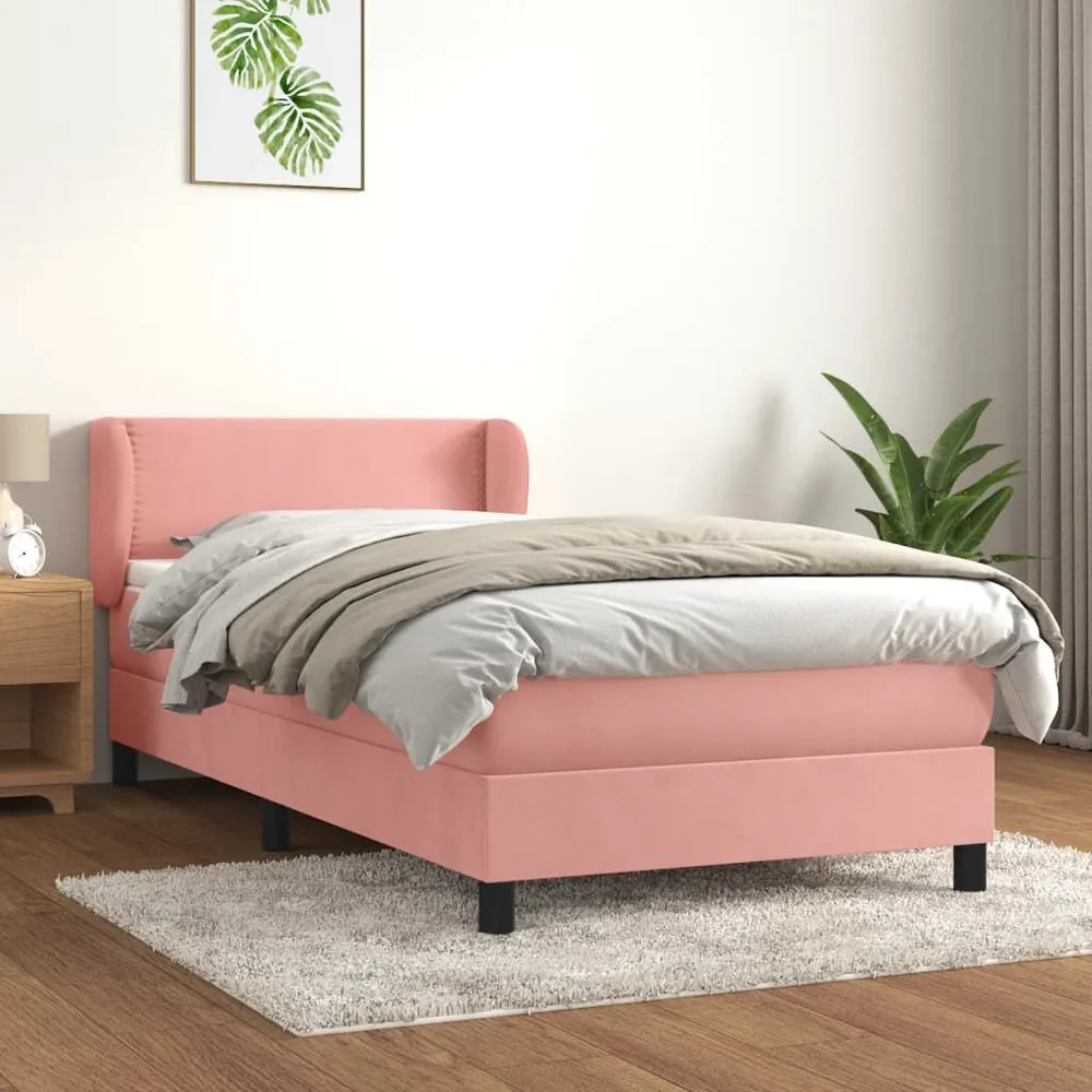 Premium Algodão Egípcio Cama com molasemcolchão 90x200 cm veludo rosa
