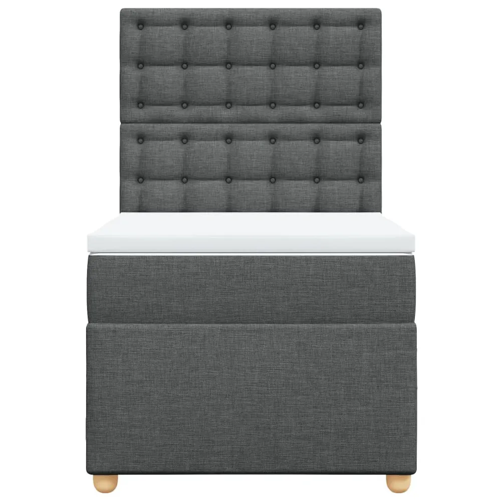 Premium Algodão Egípcio Cama com molasemcolchão 90x200 cm tecido cinzento-escuro