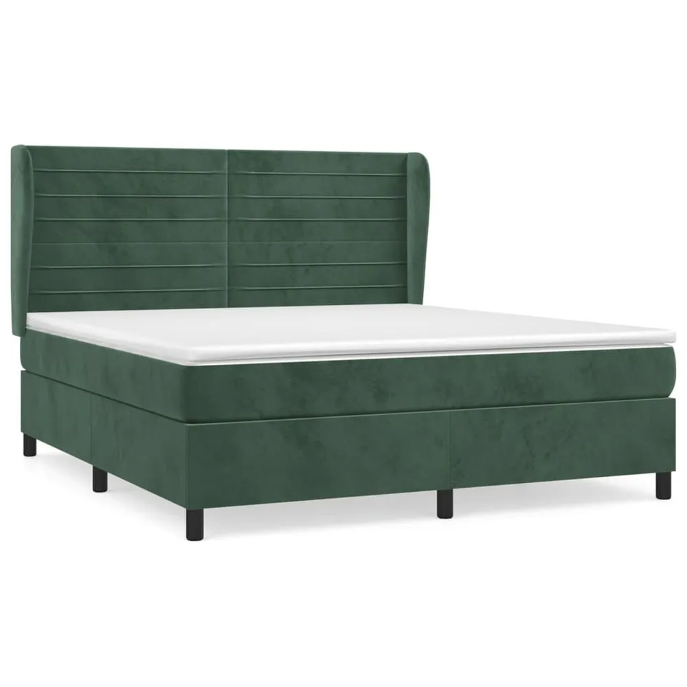 Térmico Regulador Cama com molasemcolchão 160x200 cm veludo verde-escuro