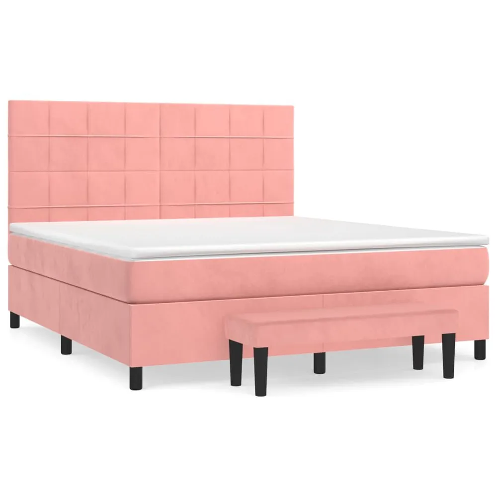 Térmico Regulador Cama com molasemcolchão 160x200 cm veludo rosa