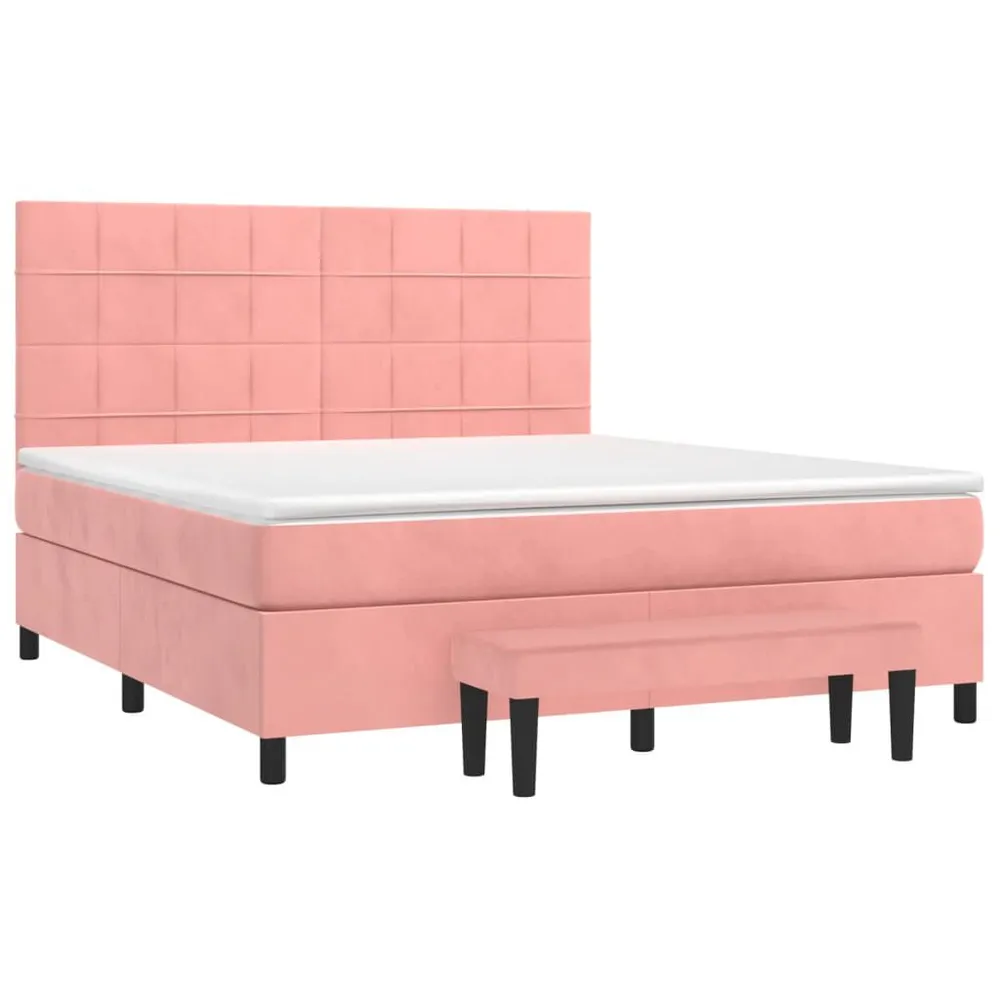 Térmico Regulador Cama com molasemcolchão 160x200 cm veludo rosa