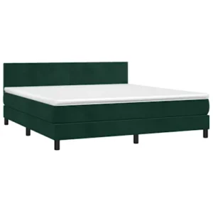 Térmico Regulador Cama com molasemcolchão 180x200 cm veludo verde-escuro