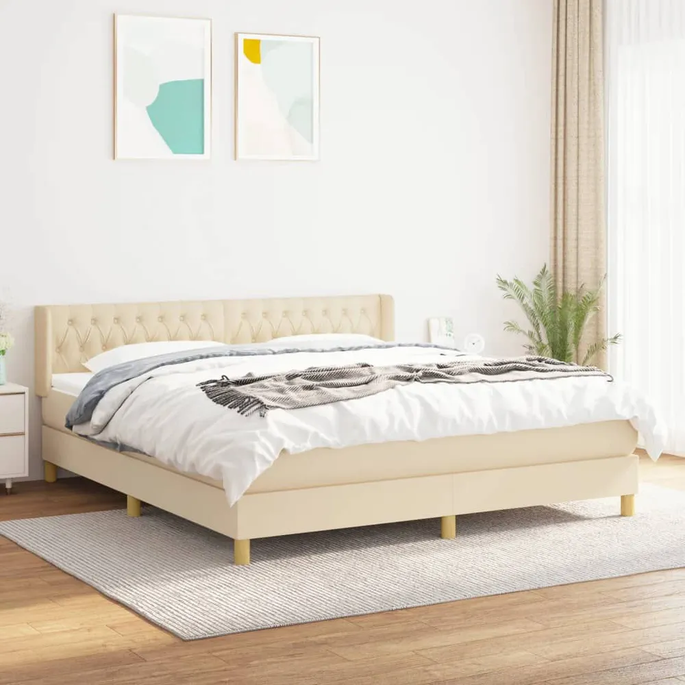 Térmico Regulador Cama com molasemcolchão 180x200 cm tecido cor creme