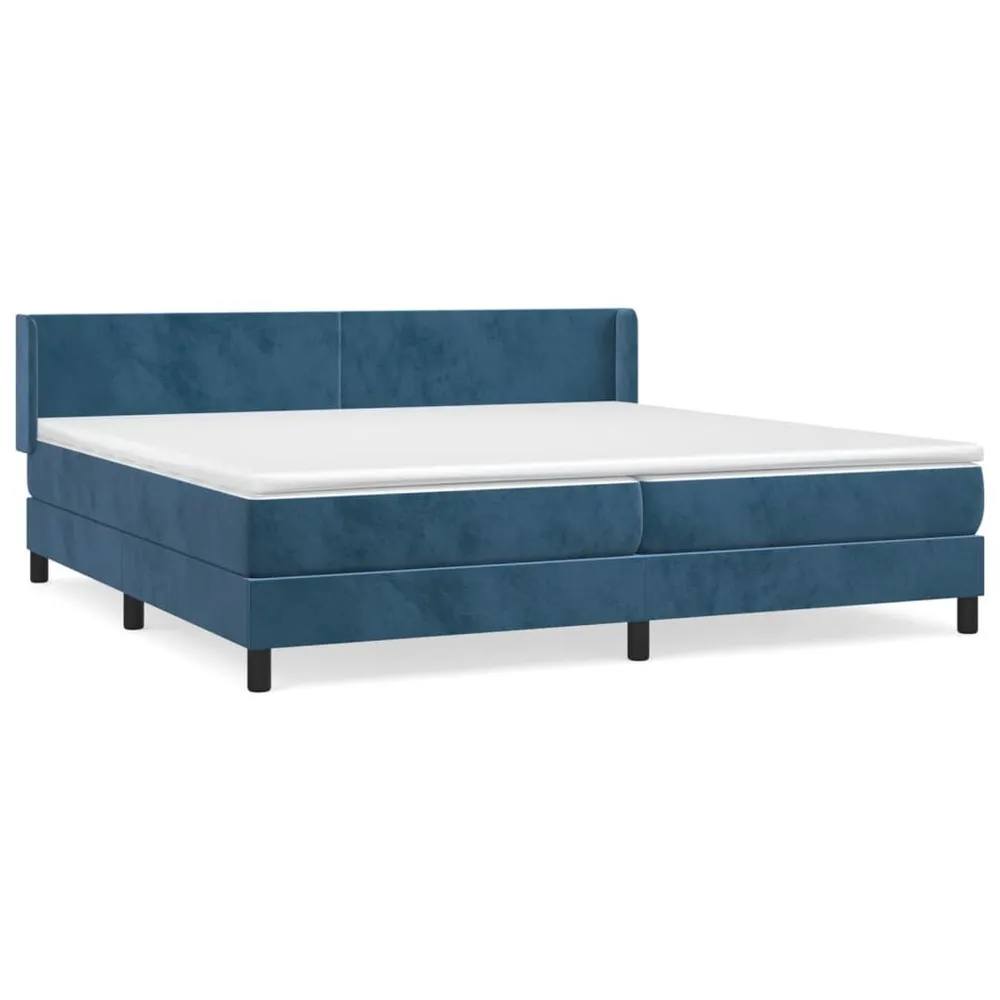 Térmico Regulador Cama com molasemcolchão 200x200 cm veludo azul-escuro
