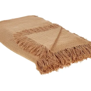 Bedspread YERBENT Algodão 200 x 220 cm Golden Brown
