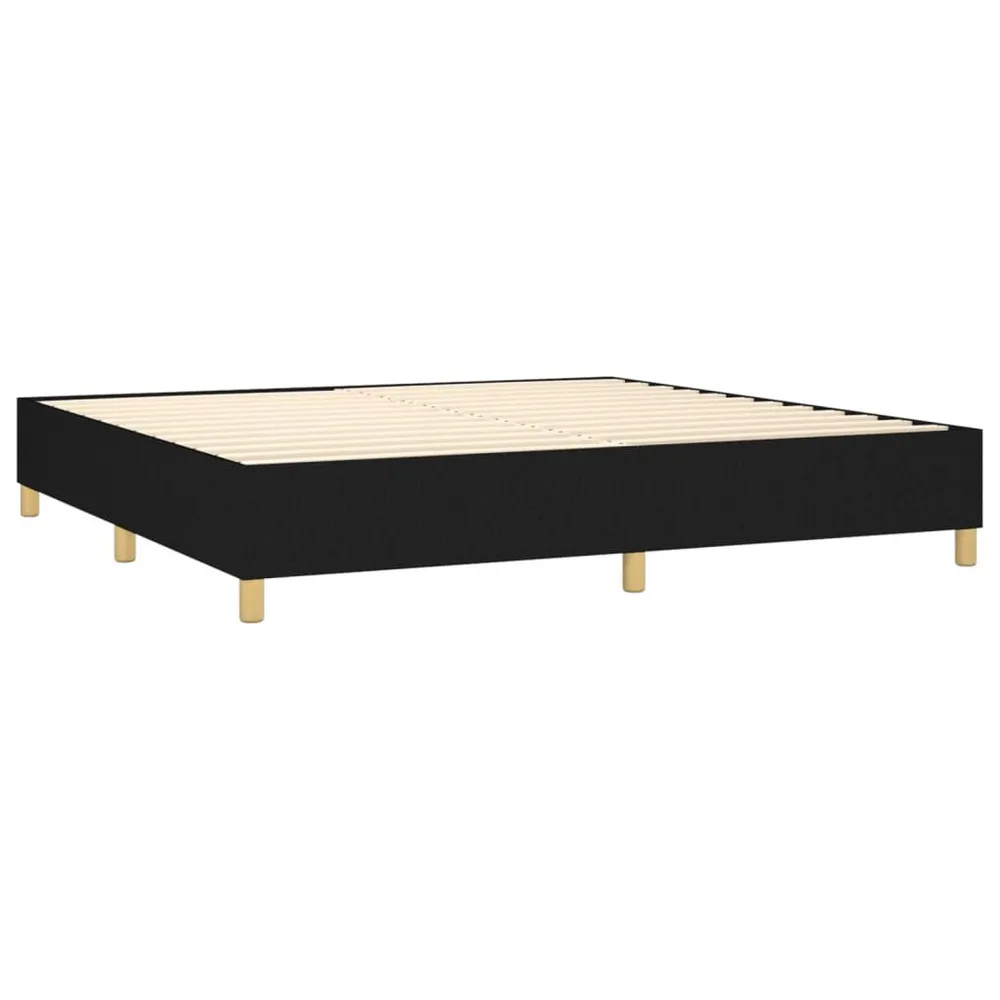 Cama com molasemcolchão 200x200 cm tecido preto com Garantia do Fabricante