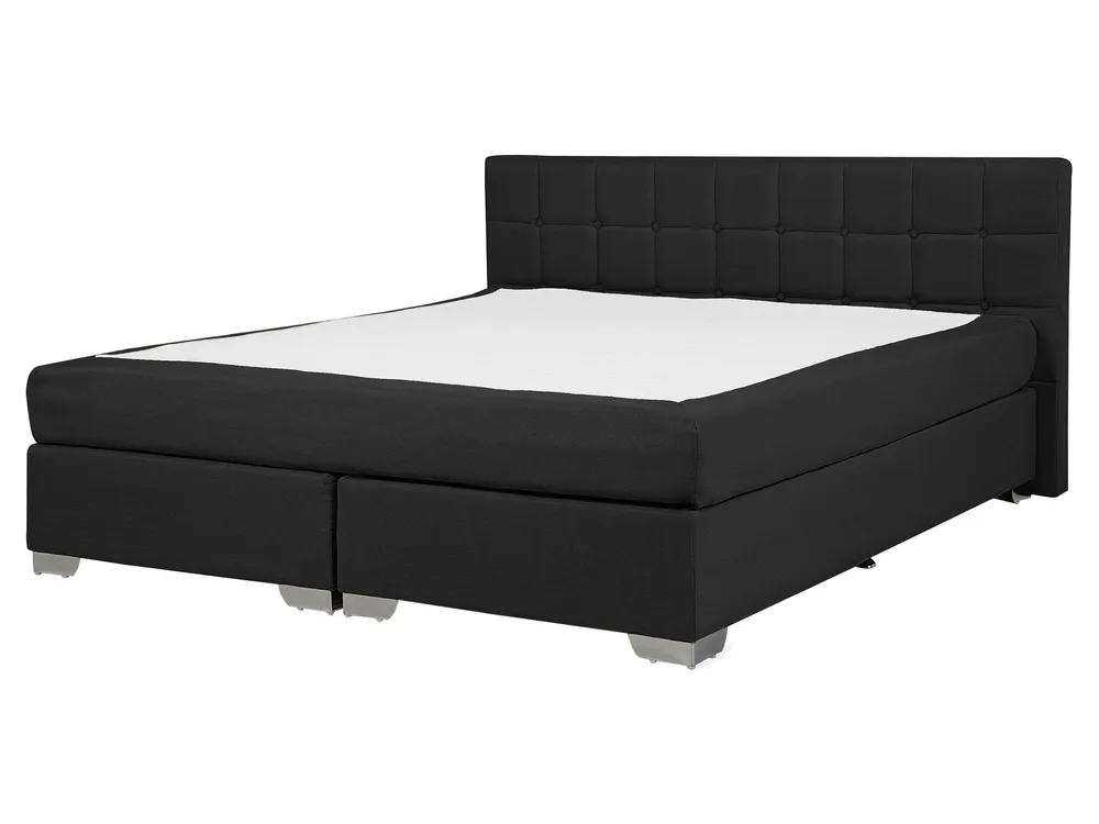 Fabric EU King Size Divan Bed Carvão ADMIRAL