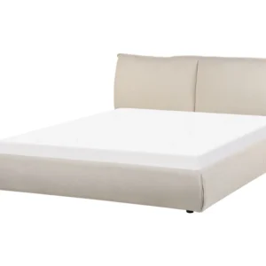 Fabric EU King Size Waterbed Cor creme VINAY para Cama de Casal