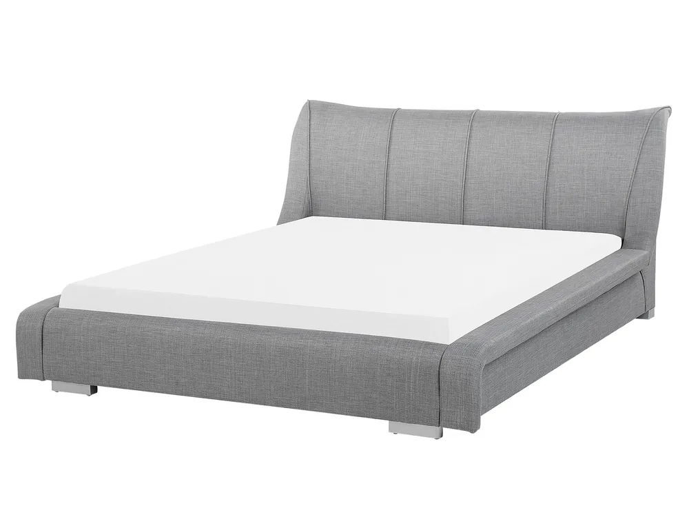 Fabric EU King Size Waterbed Grey NANTES compatible Cama Queen Size