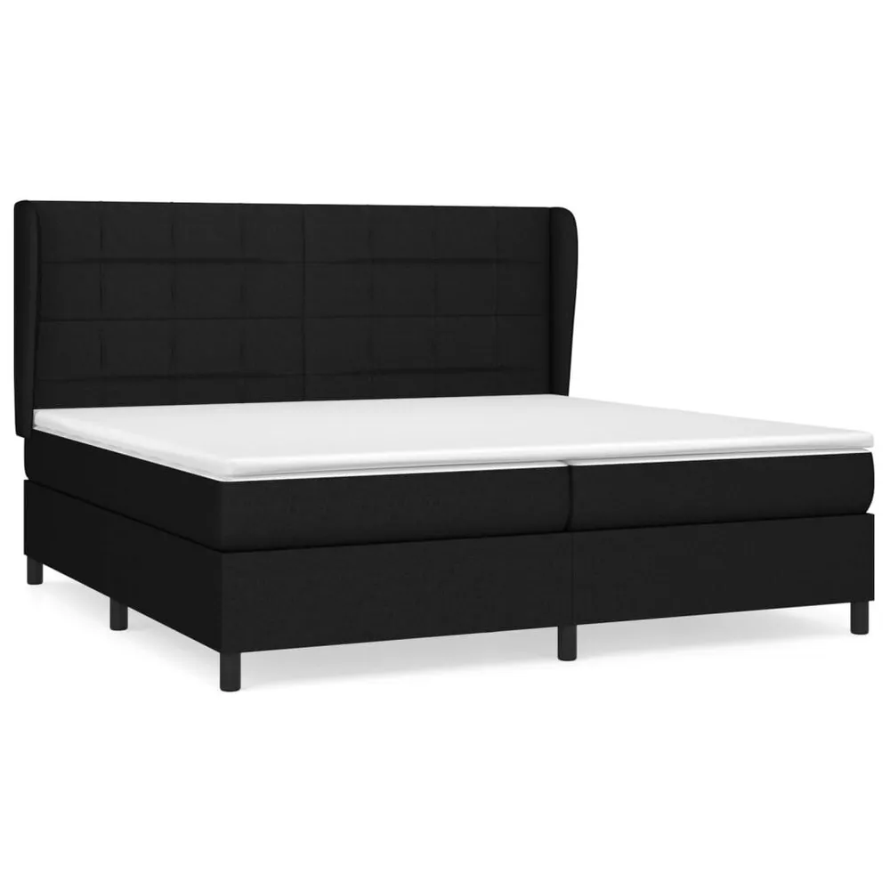 Premium Algodão Egípcio Cama com molasemcolchão 200x200 cm tecido preto