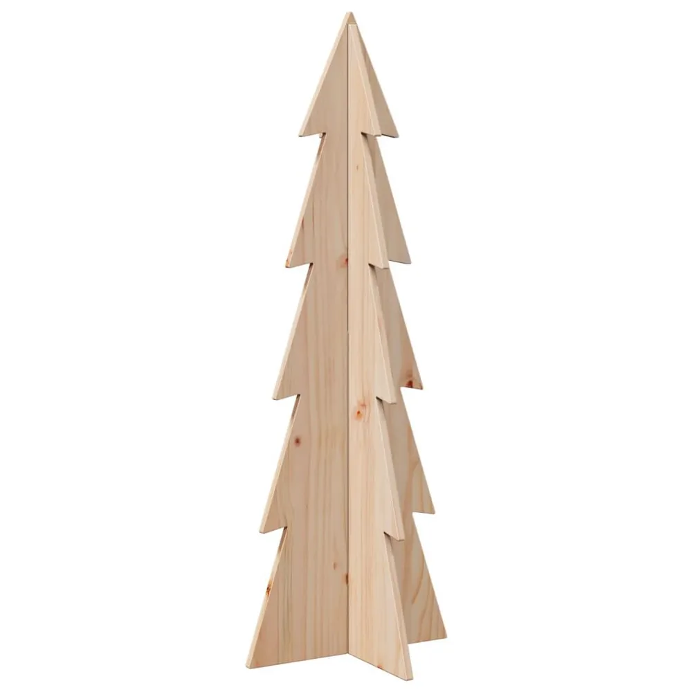 Árvore de Natal decorativa 112 cm madeira de pinho maciç | Embalagem Presente