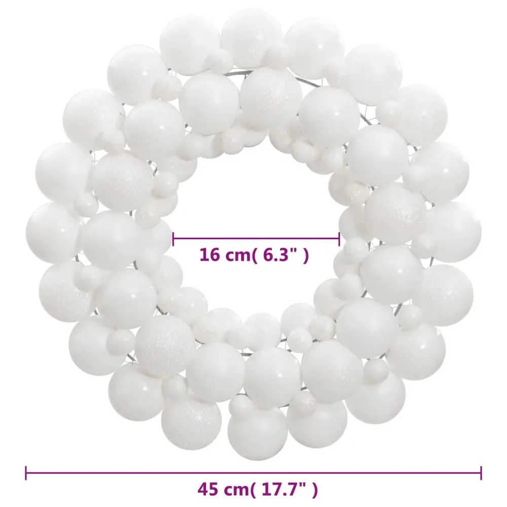 Guirlanda de Natal 45 cm poliestireno branco vidaXL