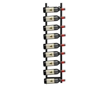Garrafeira, arrumação garrafas de parede C19 x A92 cm metálico preto ROUTAL