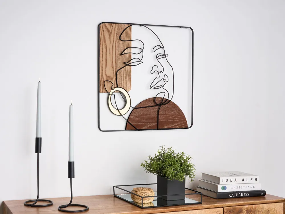Wall Decor 50 x 50 cm Marrom CALIFORNIUM