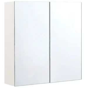 Bathroom Wall Mounted Mirror Cabinet 60 x 60 cm Alvo NAVARRA