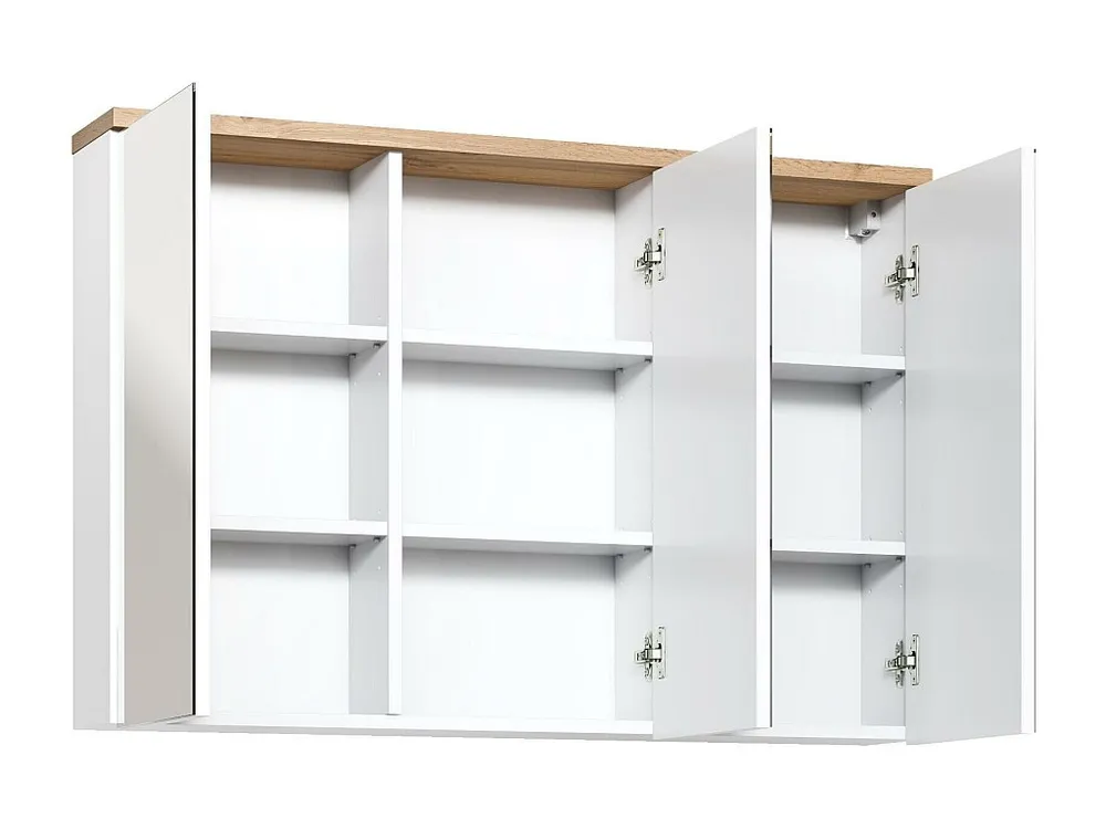 Gancho de Parede Armários Com Espelho BALI MC100 3D 100x20x69 Branco