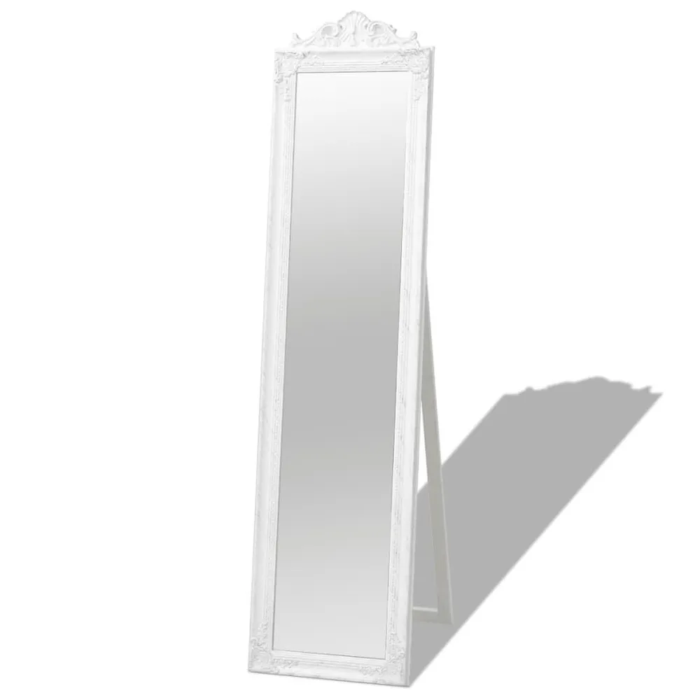 Espelho Solar Espelho de pé estilo barroco 160x40 cm branco
