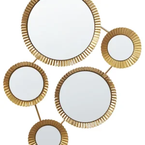Design de Luxo Espelho WATTRELOS Metálico Dourado