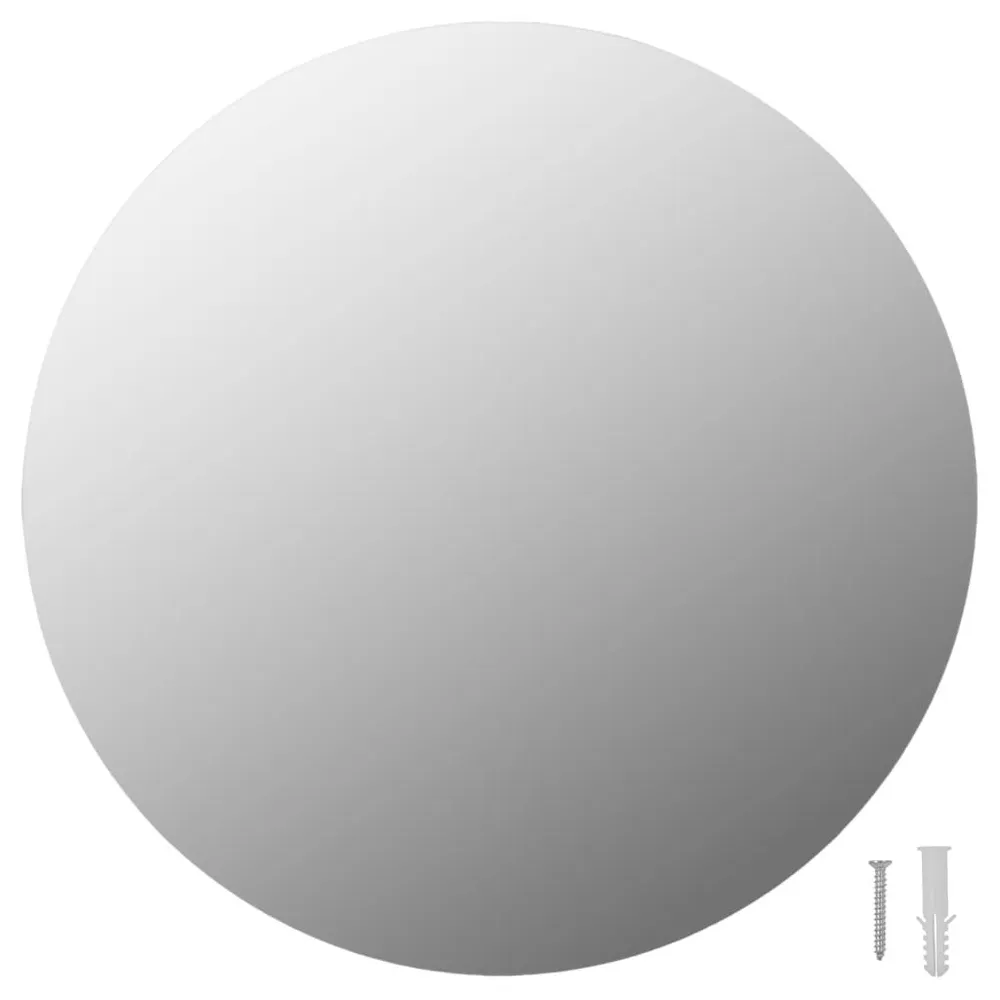 Design de Luxo Espelhos de parede 2 pcs 40 cm vidro redondo