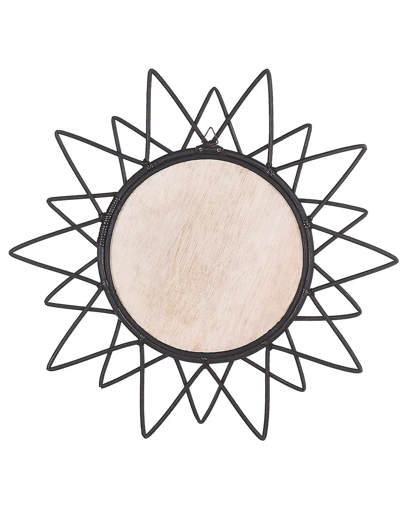 Espelho Convexo Decorativo Espelho AROEK Rattan Preto