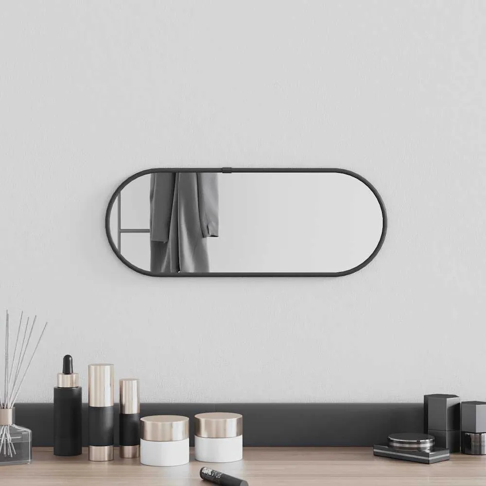 Espelho de parede 40x15 cm oval preto Aumento 5x | Maquilhagem