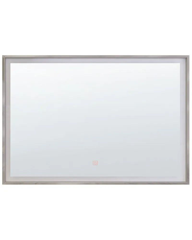 Espelho Solar Espelho de parede prateado com iluminação LED 80 x 60 cm ARGENS