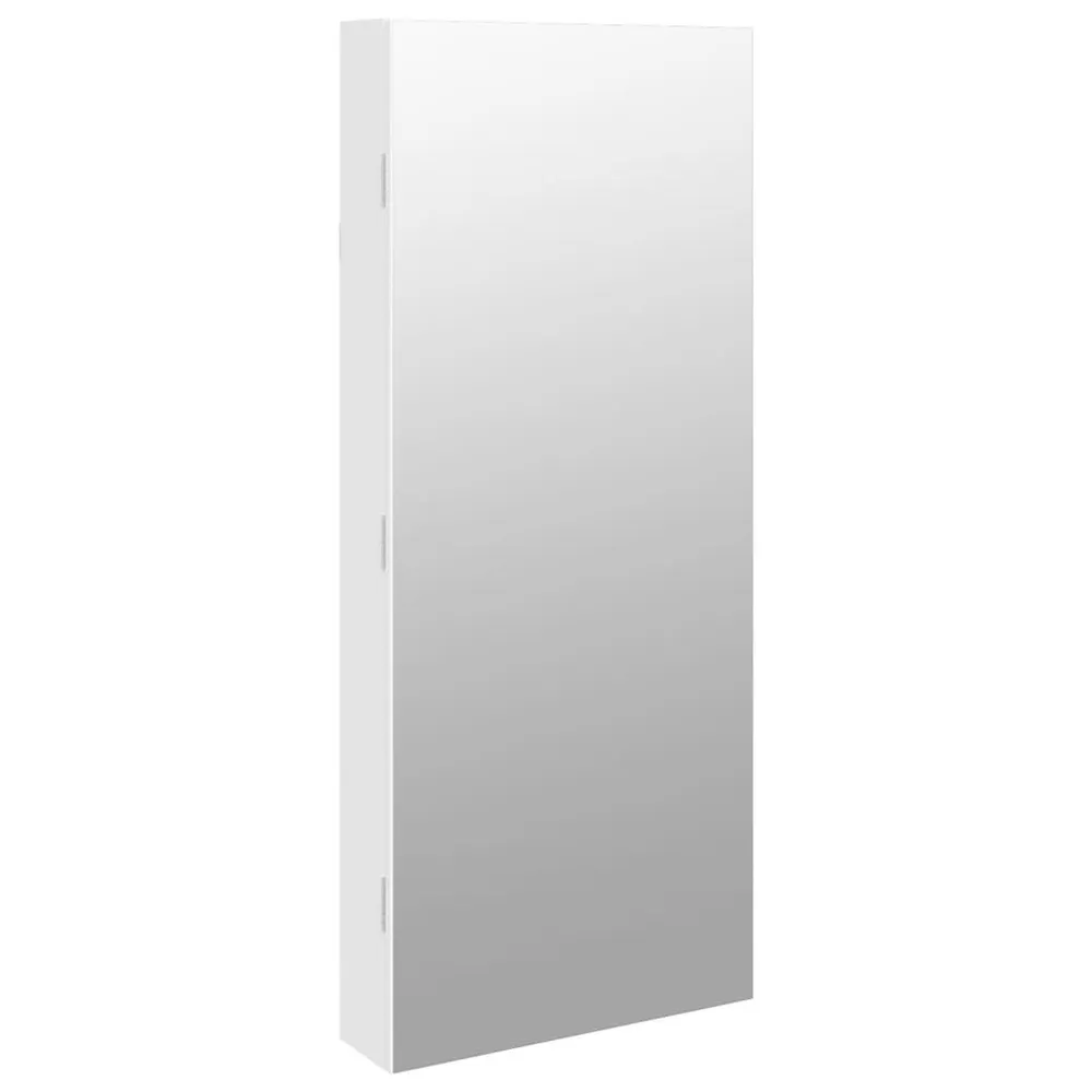 Móvel para joias de parede espelhado com luzes LED branco Aumento 5x | Maquilhagem