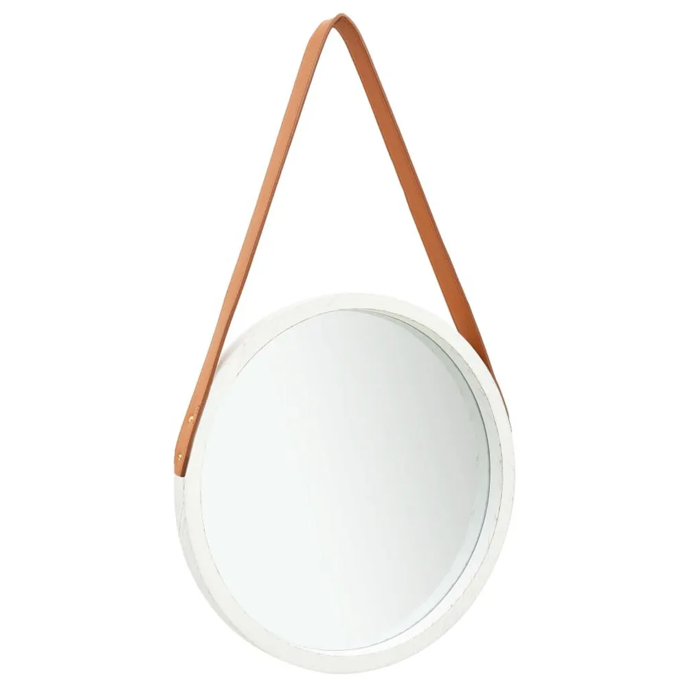 Premium Decor Espelho de parede com alç 40 cm branco