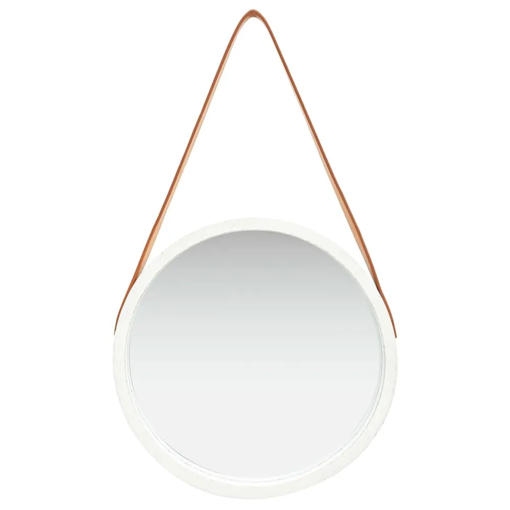 Premium Decor Espelho de parede com alç 40 cm branco