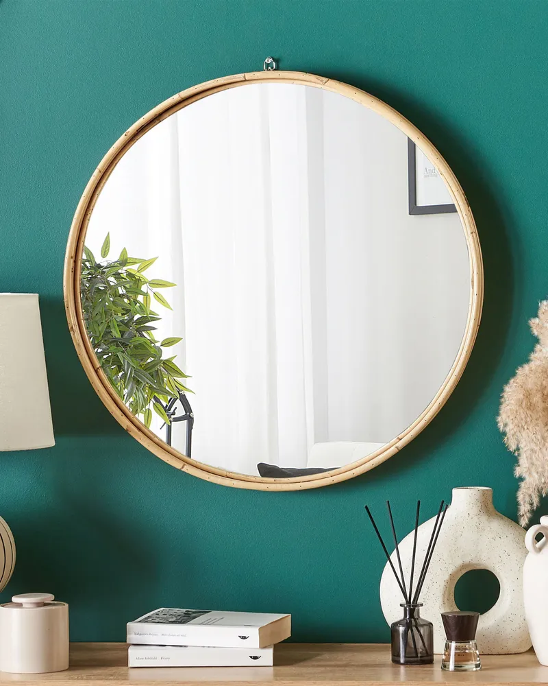 Wall Mirror BARUNG Rattan Natural Bege claro | Pronta Entrega