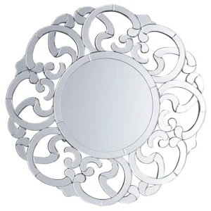Wall Mirror MORNAIX Prateado com Moldura de Madeira