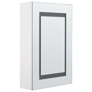 Bathroom Wall Mounted Mirror Cabinet LED Neve 40 x 60 cm MALASPINA