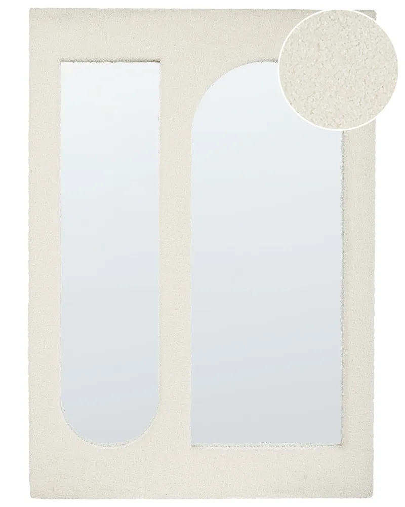 Espelho MARCIGNY Bouclé Branco creme