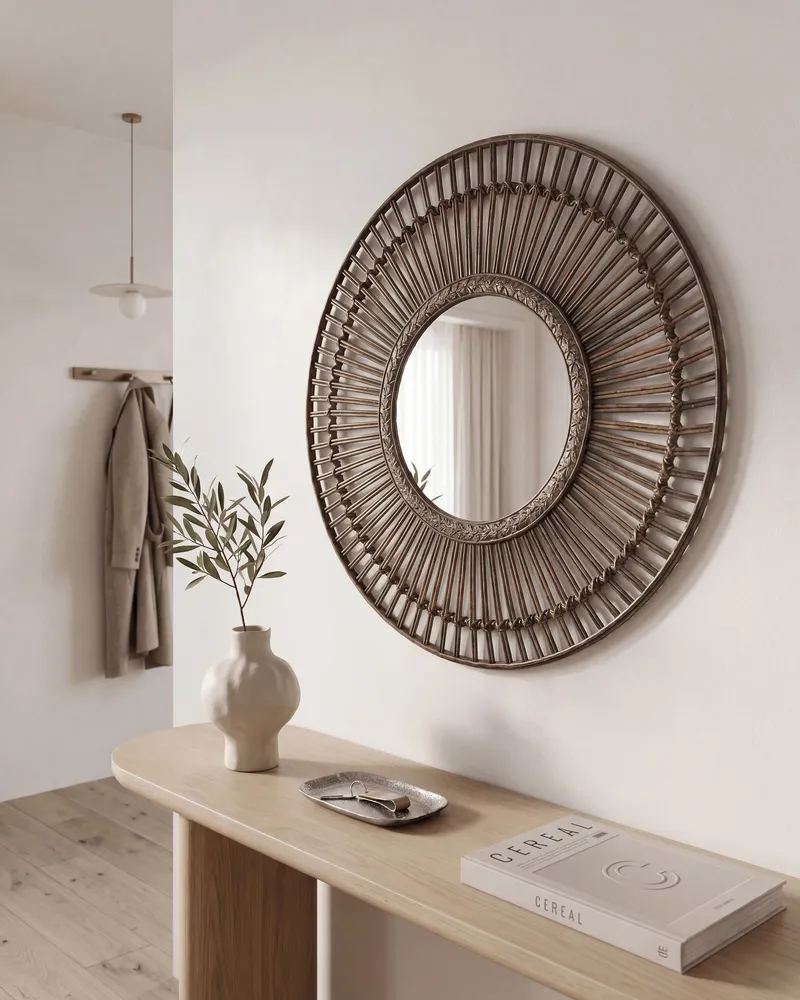 Wall Mirror BLASITO Wood Dark Wood