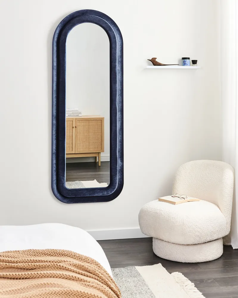 Wall Mirror CULAN Veludo macio Dark Blue