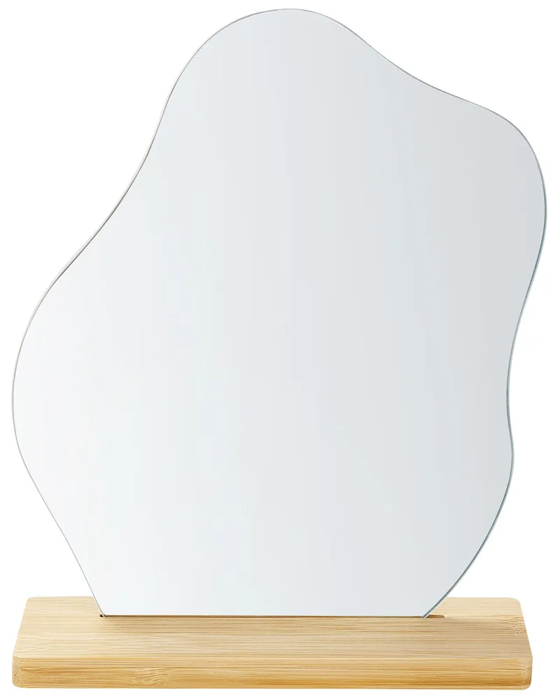 Decorative Mirror 22 x 19 cm Light Wood LOZERE