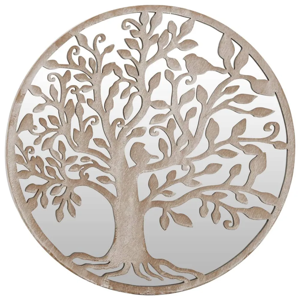 Espelho de jardim para uso exterior ferro 40x2,5 cm cor de areia | Pronta Entrega