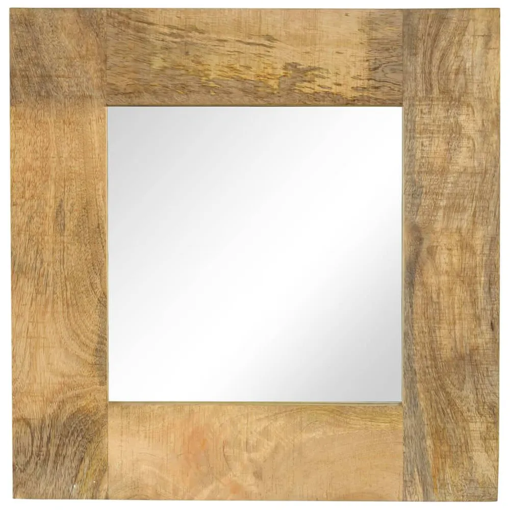 Espelho em madeira de mangueira maciç 50x50 cm para Verificação de Visual Traseiro