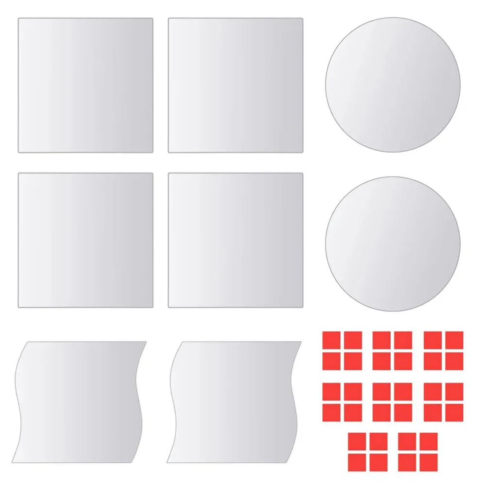 8 pcs painéis espelhados de vidro com várias formas para Verificação de Visual Traseiro