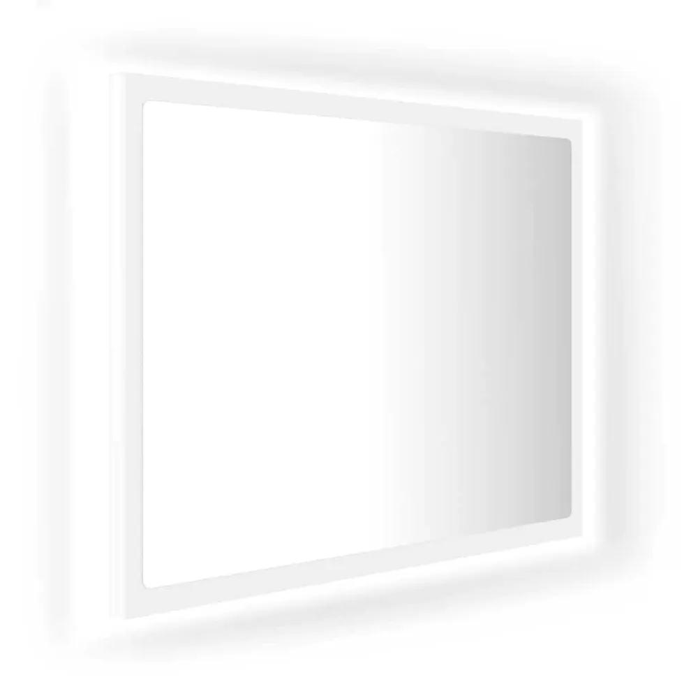 Premium Decor Espelho de casa de banho com LED 60x8,5x37 cm acrílico preto