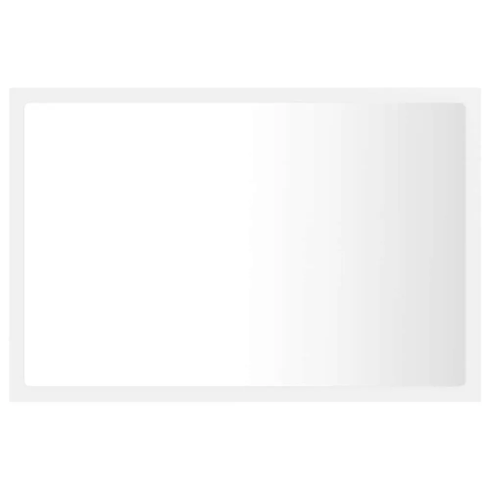 Premium Decor Espelho de casa de banho com LED 60x8,5x37 cm acrílico preto