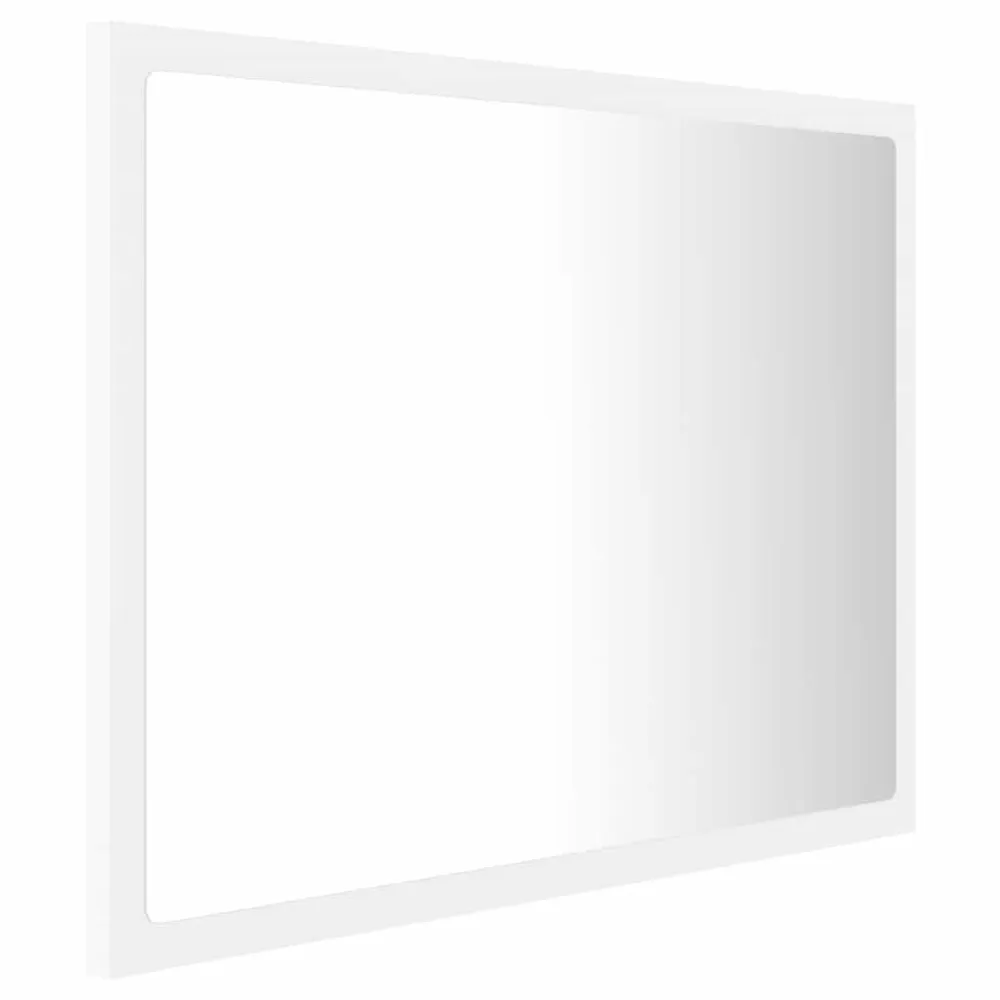 Premium Decor Espelho de casa de banho com LED 60x8,5x37 cm acrílico preto