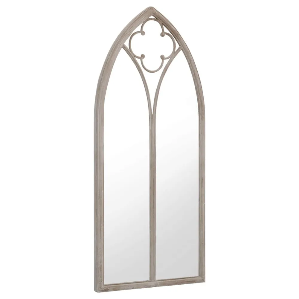 Premium Decor Espelho de jardim para uso exterior ferro 70x30 cm cor de areia