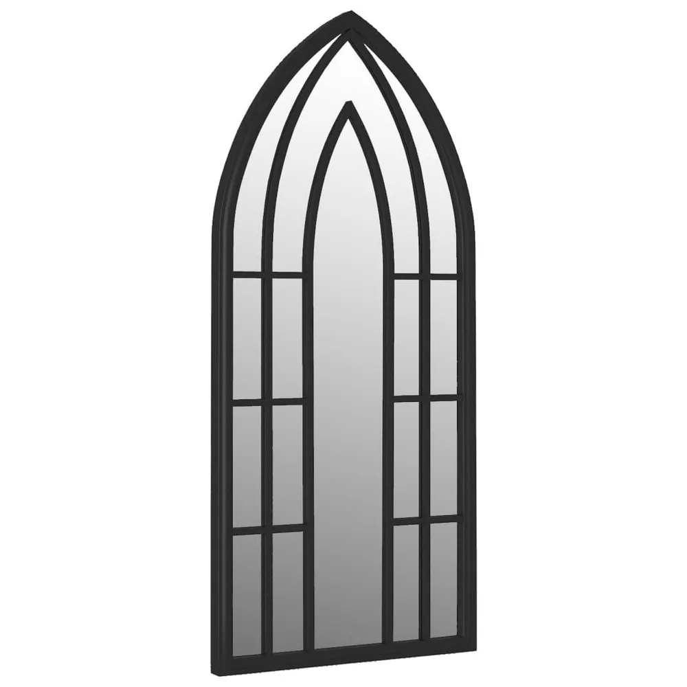 Espelho em ferro para uso no interior 100x45 cm preto vidaXL