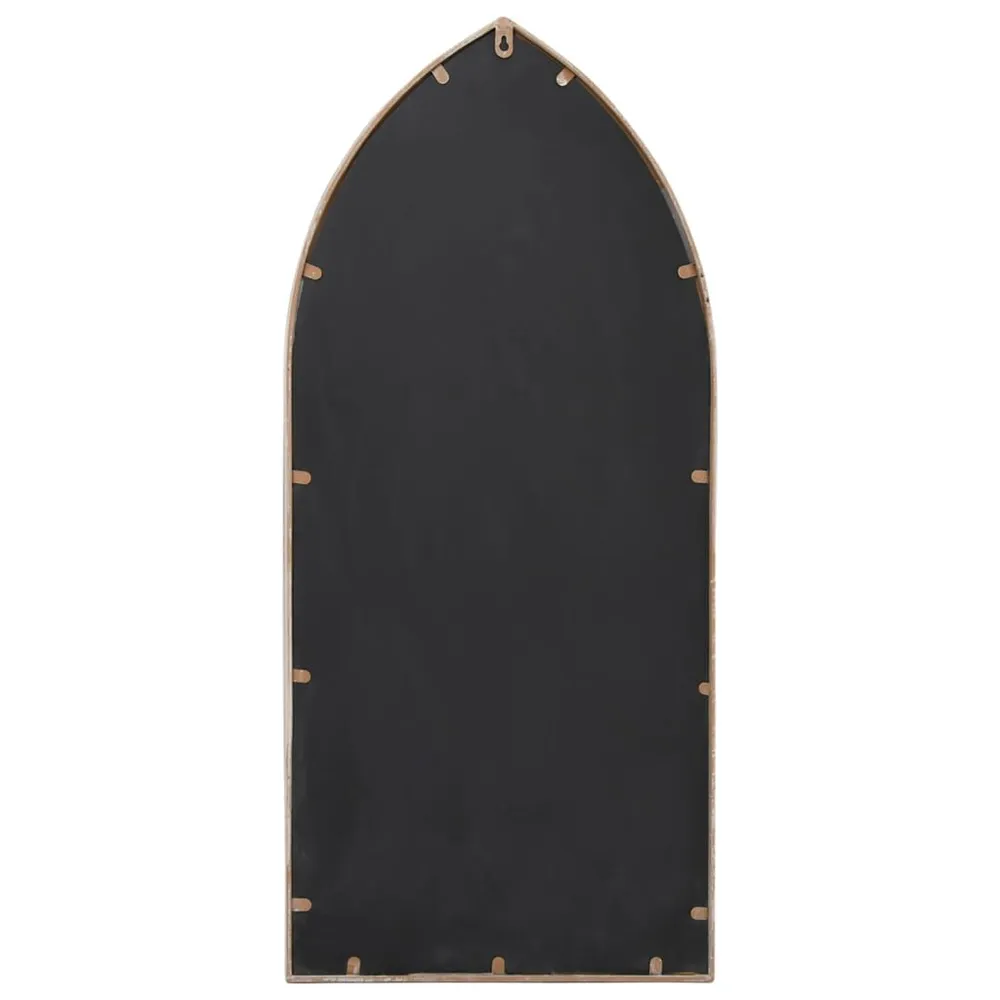 Espelho de jardim para uso exterior ferro 100x45 cm cor de areia vidaXL