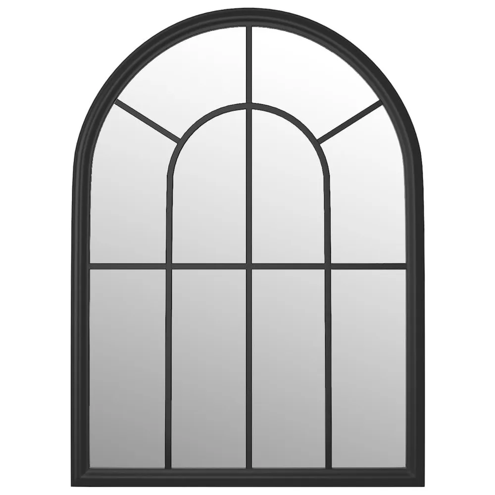Espelho para uso interior 60x45 cm ferro preto vidaXL